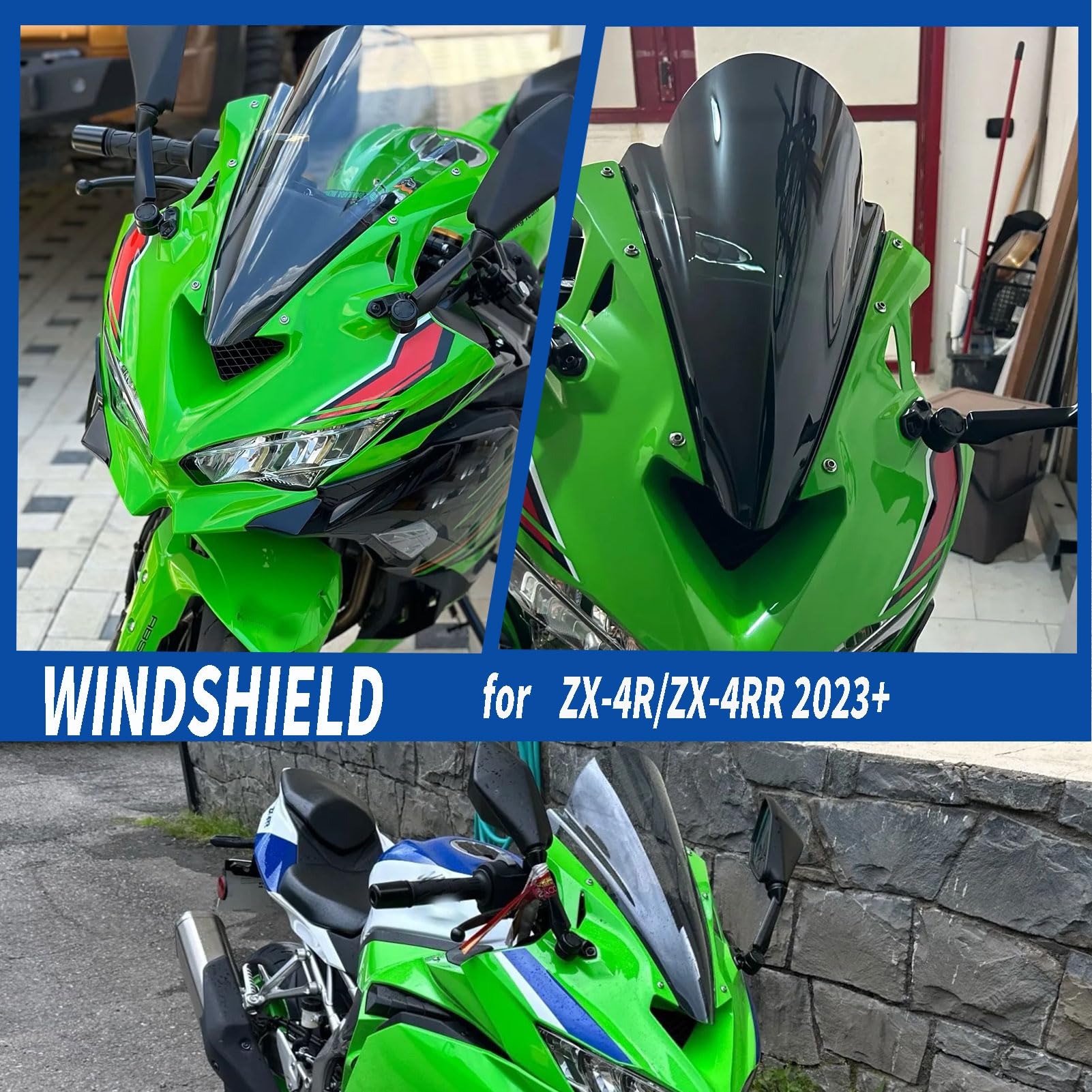 風防、風貌中型全般に付きます！ Amazon | SHINKXMT オートバイ用フライスクリーン ZX4R 風防 ウィンド